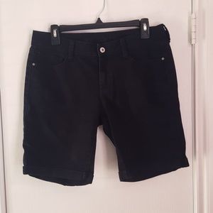 Black jean shorts